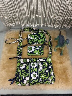 Vera Bradley Lucky You Crossbody Bag, Wristlet Wallet, Id Wallet Set of 3